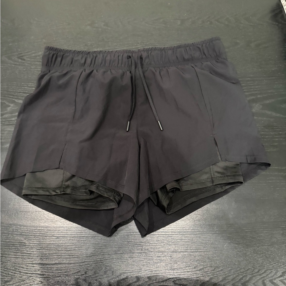 Avia Black Athletic Shorts with Elastic Waistband